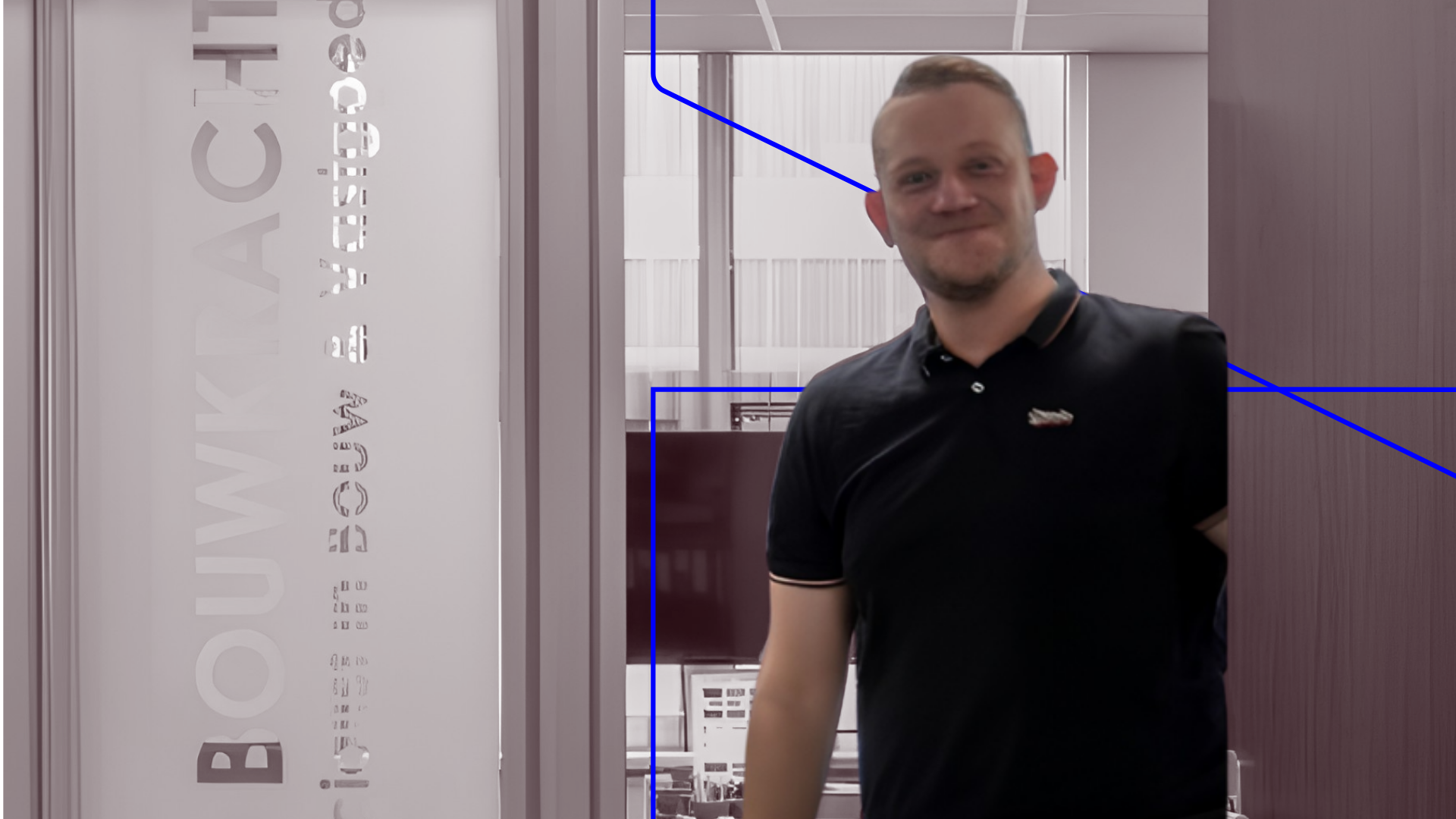 Ondernemer in deuropening